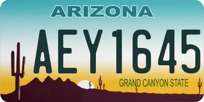 AZ license plate AEY1645