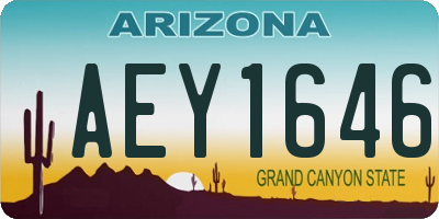 AZ license plate AEY1646