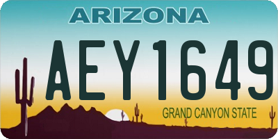AZ license plate AEY1649