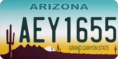 AZ license plate AEY1655