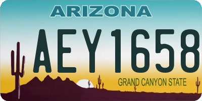 AZ license plate AEY1658