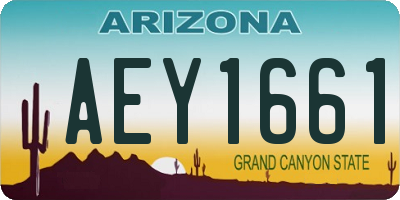 AZ license plate AEY1661