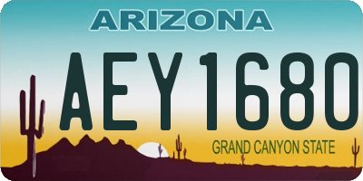 AZ license plate AEY1680