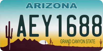 AZ license plate AEY1688