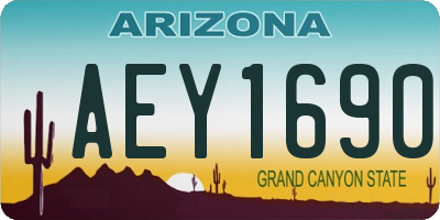 AZ license plate AEY1690
