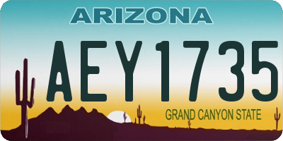AZ license plate AEY1735