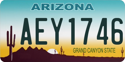 AZ license plate AEY1746