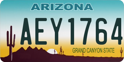 AZ license plate AEY1764