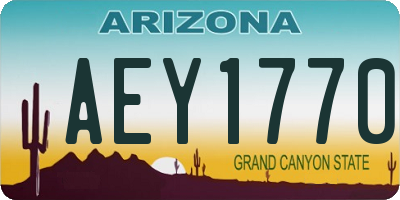 AZ license plate AEY1770