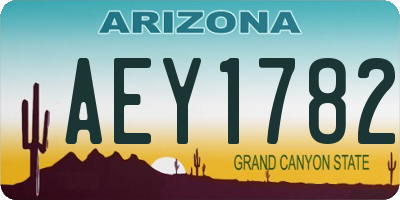 AZ license plate AEY1782