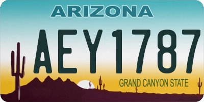 AZ license plate AEY1787