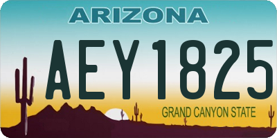 AZ license plate AEY1825