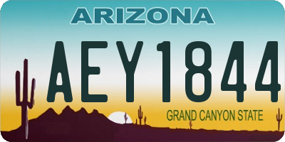 AZ license plate AEY1844