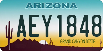 AZ license plate AEY1848