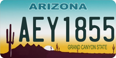 AZ license plate AEY1855