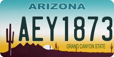 AZ license plate AEY1873