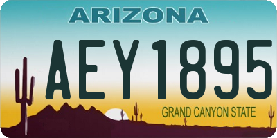 AZ license plate AEY1895