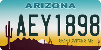 AZ license plate AEY1898