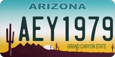 AZ license plate AEY1979
