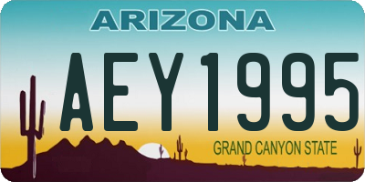 AZ license plate AEY1995