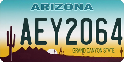 AZ license plate AEY2064