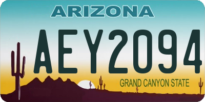 AZ license plate AEY2094