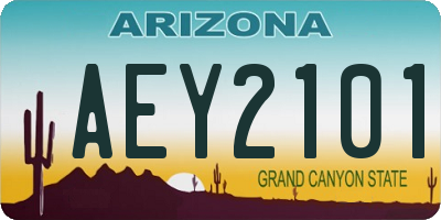 AZ license plate AEY2101