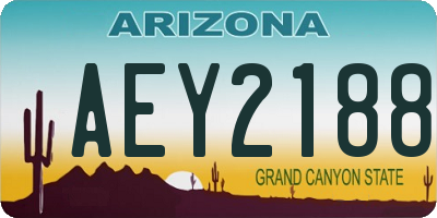 AZ license plate AEY2188
