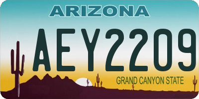 AZ license plate AEY2209