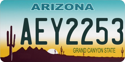 AZ license plate AEY2253