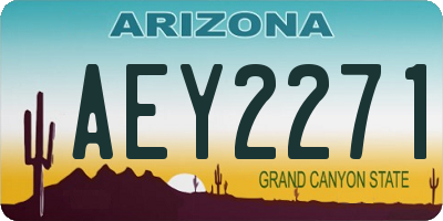 AZ license plate AEY2271