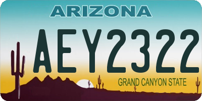 AZ license plate AEY2322