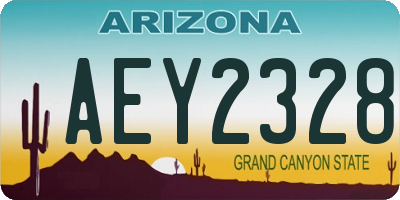 AZ license plate AEY2328