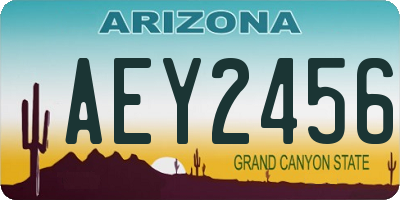 AZ license plate AEY2456