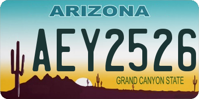 AZ license plate AEY2526