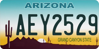 AZ license plate AEY2529