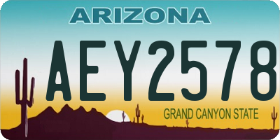 AZ license plate AEY2578