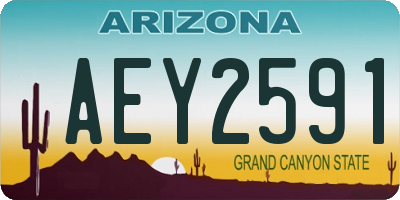 AZ license plate AEY2591