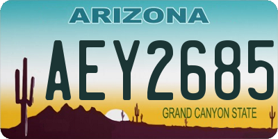 AZ license plate AEY2685