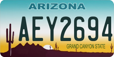 AZ license plate AEY2694
