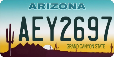 AZ license plate AEY2697