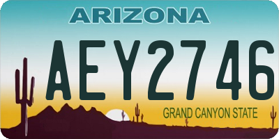 AZ license plate AEY2746