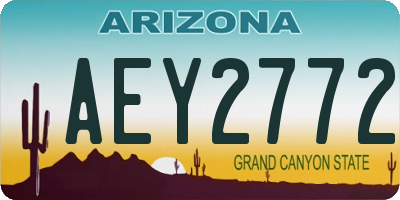AZ license plate AEY2772
