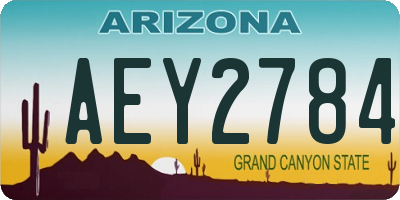 AZ license plate AEY2784