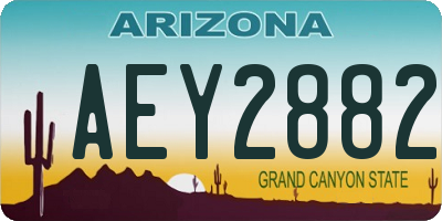 AZ license plate AEY2882