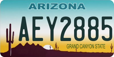 AZ license plate AEY2885