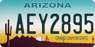 AZ license plate AEY2895