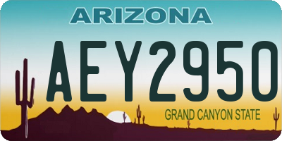 AZ license plate AEY2950
