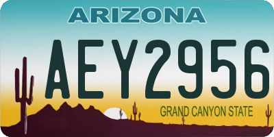 AZ license plate AEY2956