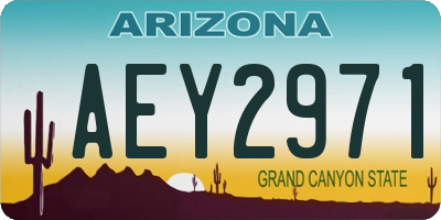AZ license plate AEY2971